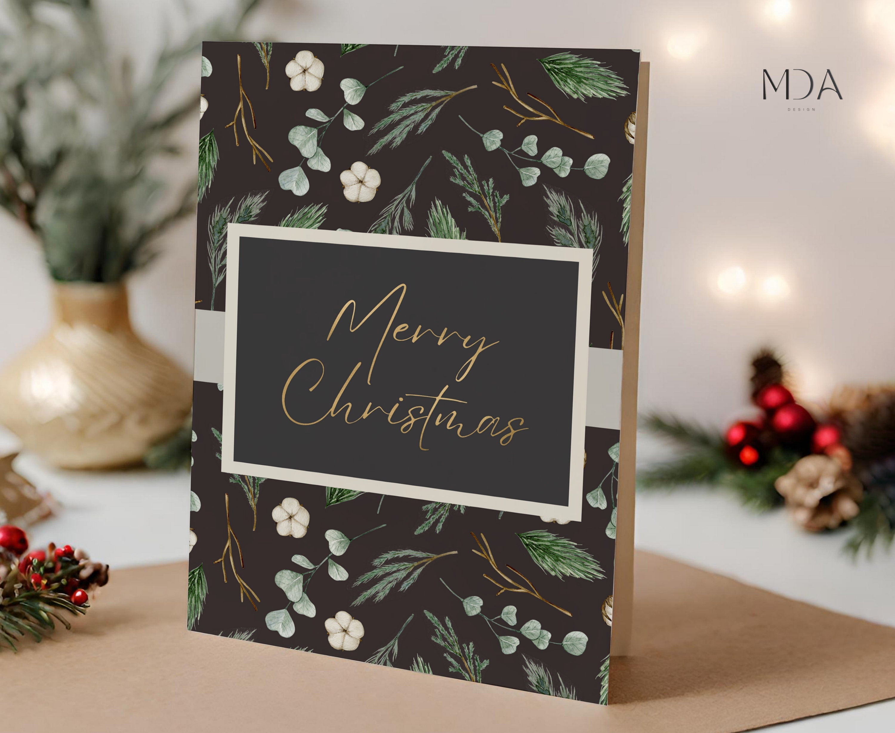 Pine Magic - Printable Christmas Card