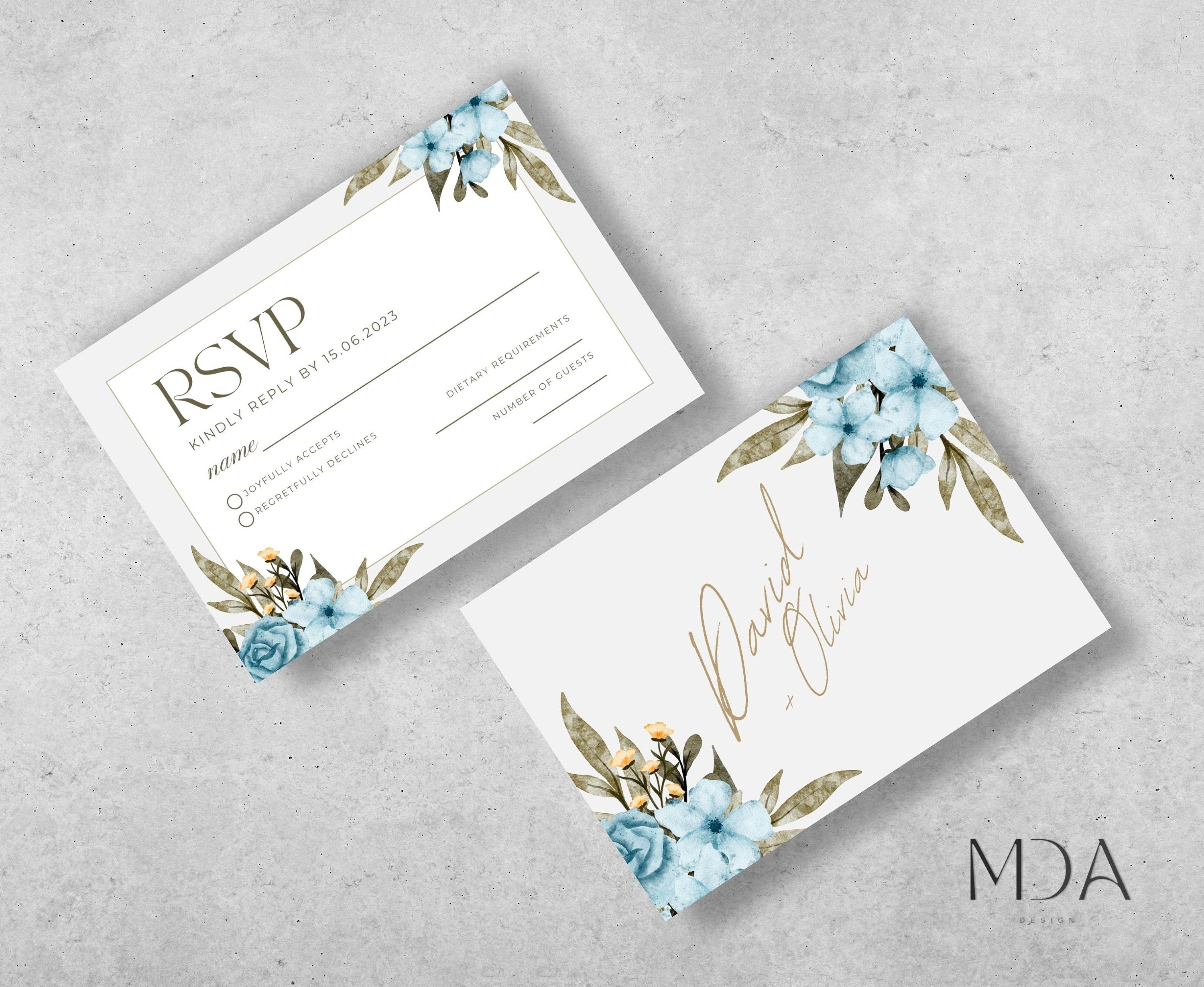 Bohemian Dream in Blue - Wedding Invitation Set