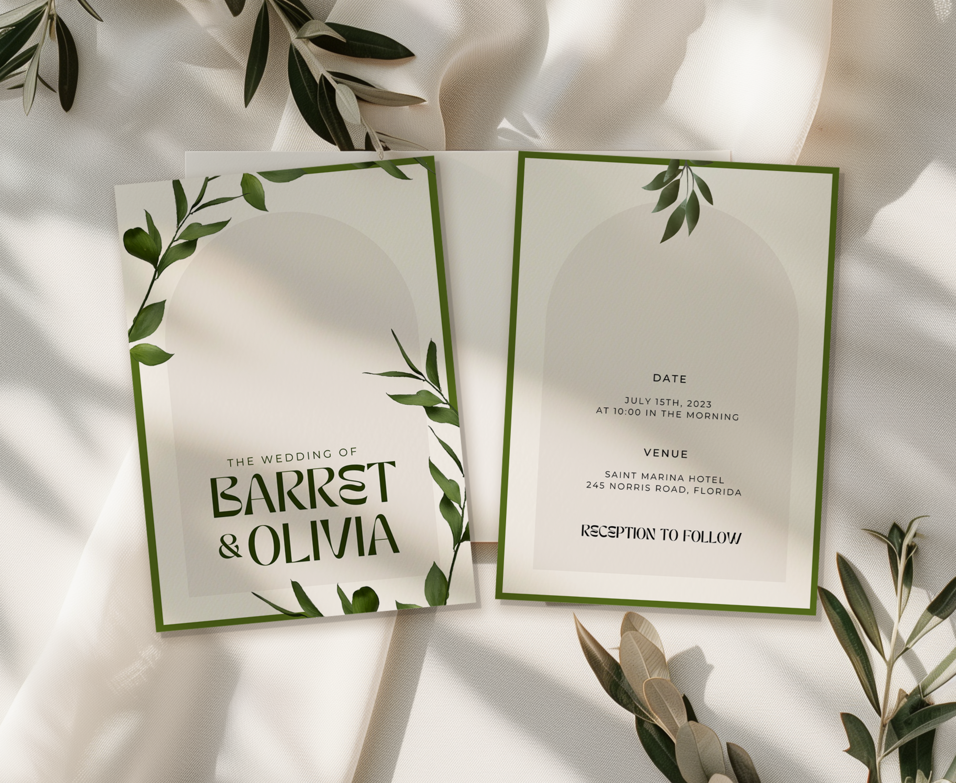 Evergreen Love - Wedding Invitation Template