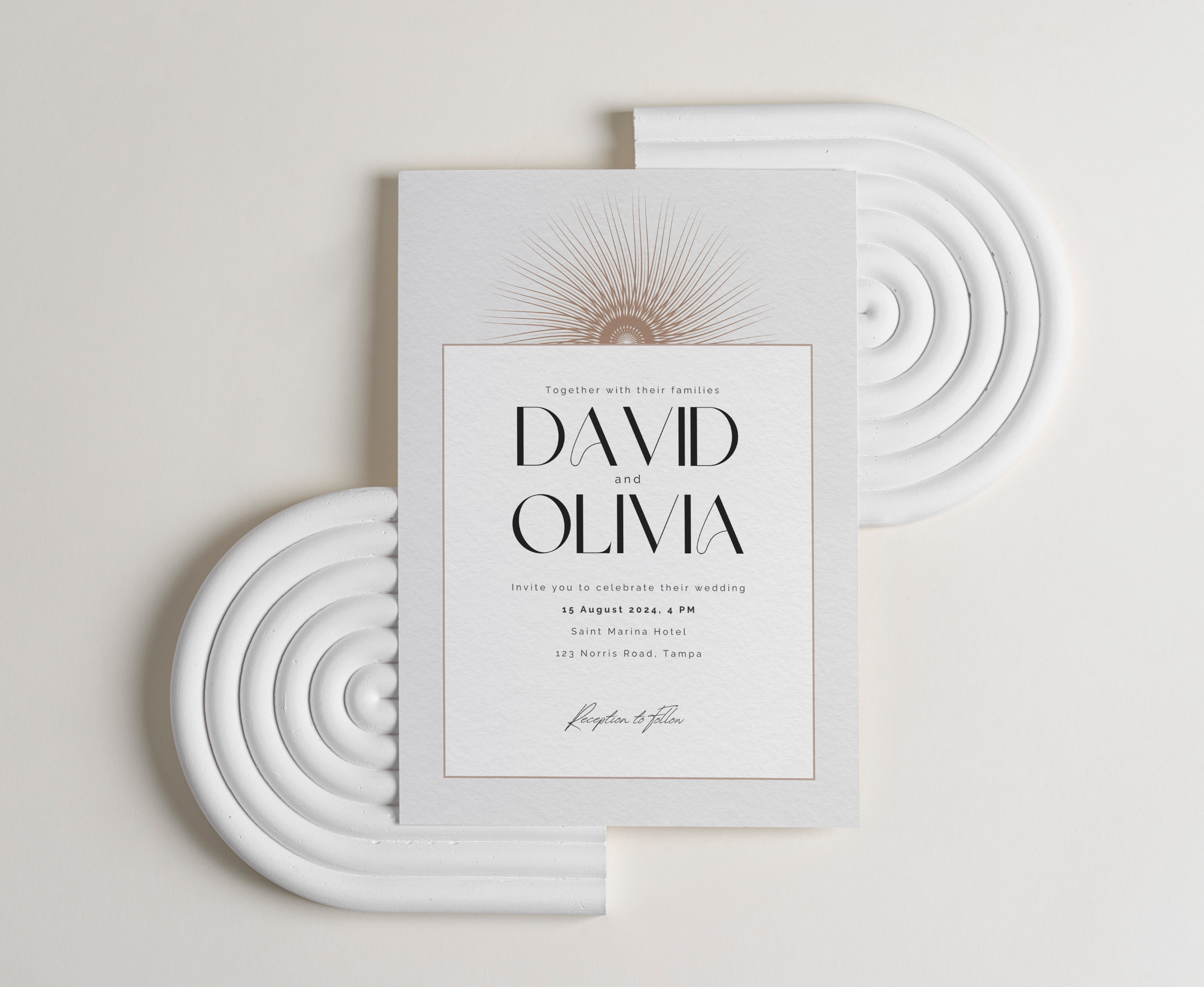Bohemian Sun - Wedding Invitation Template