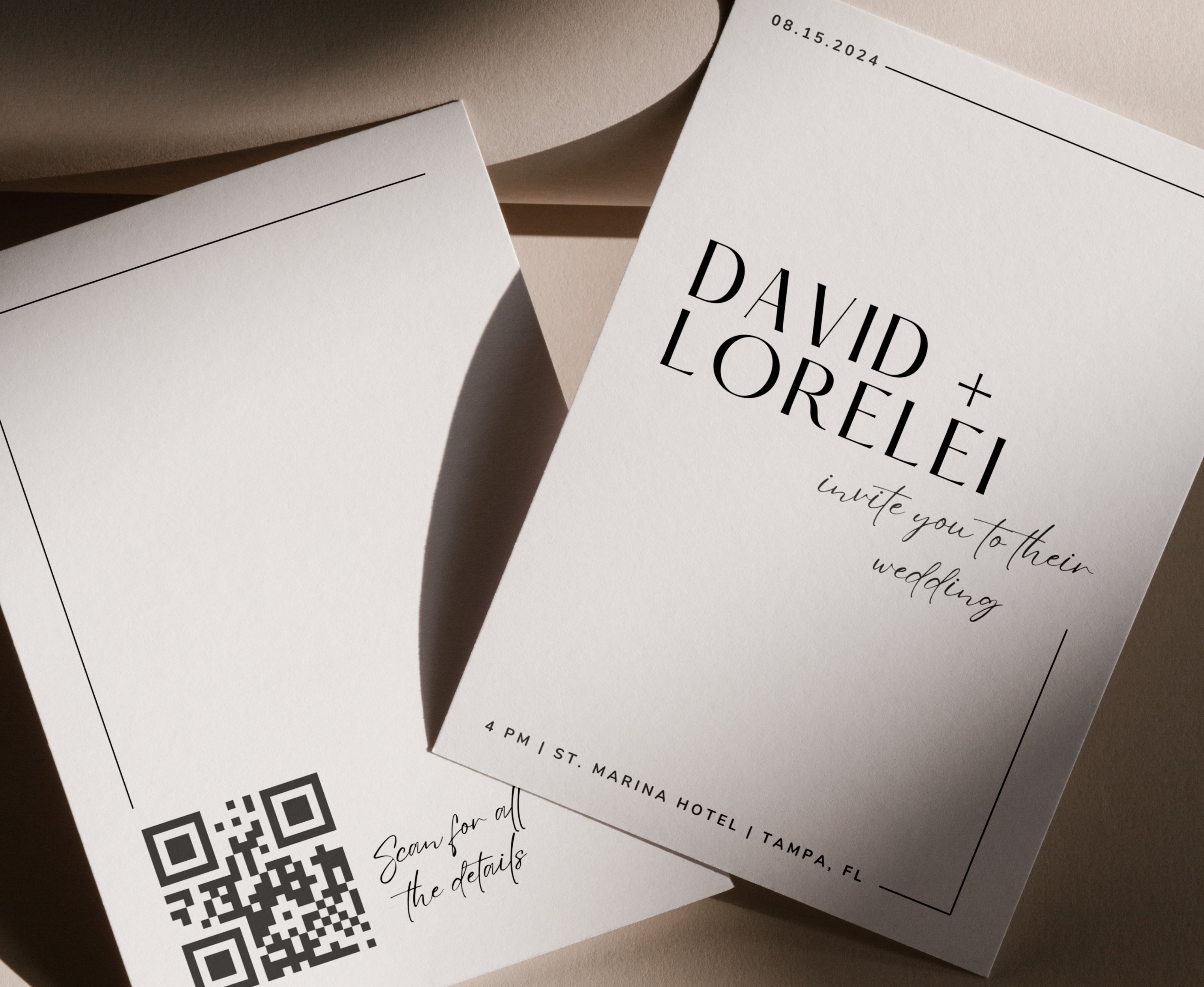 Written by Ourselves - Wedding Invitation Template