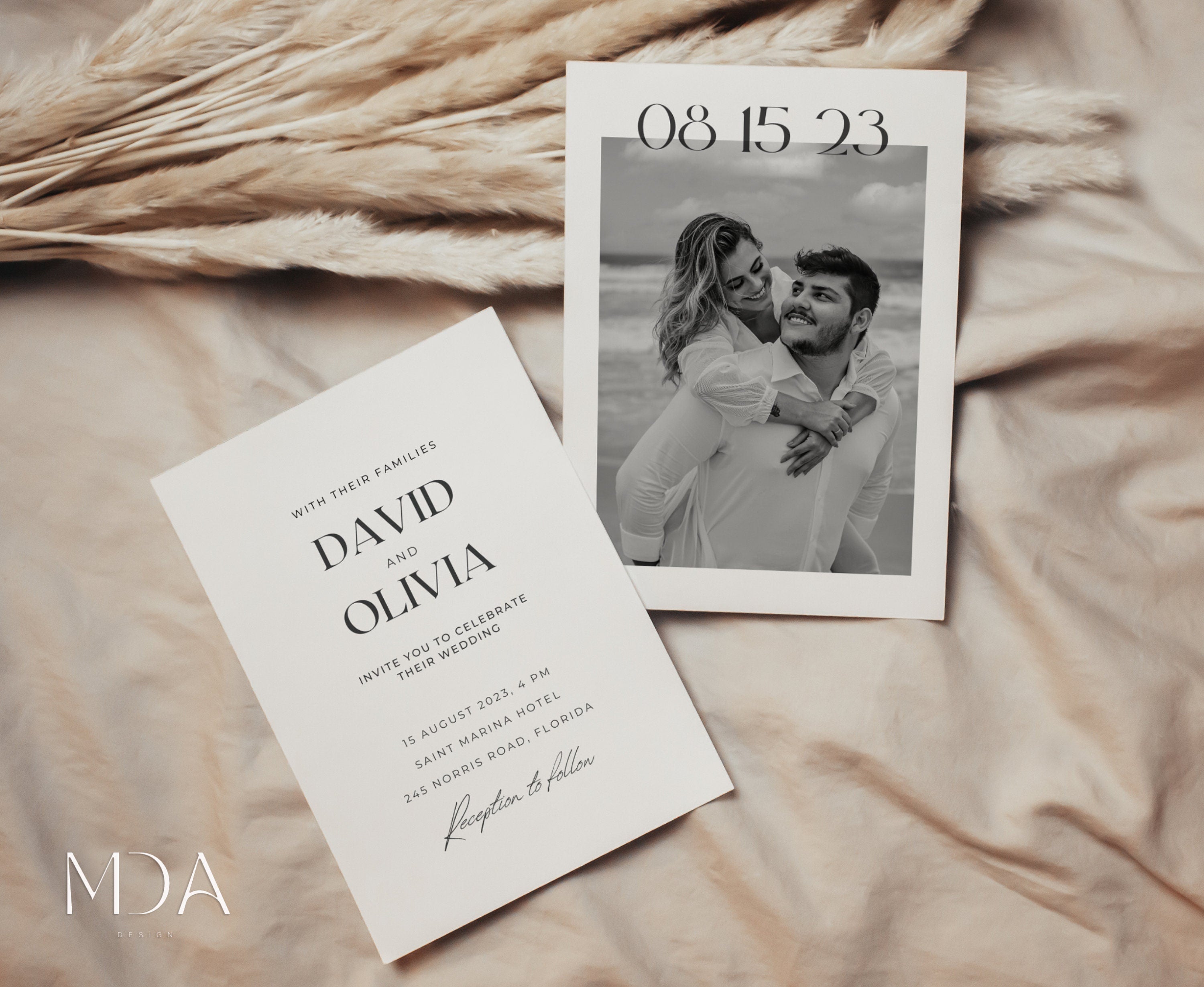 Captured Love - Wedding Invitation Template