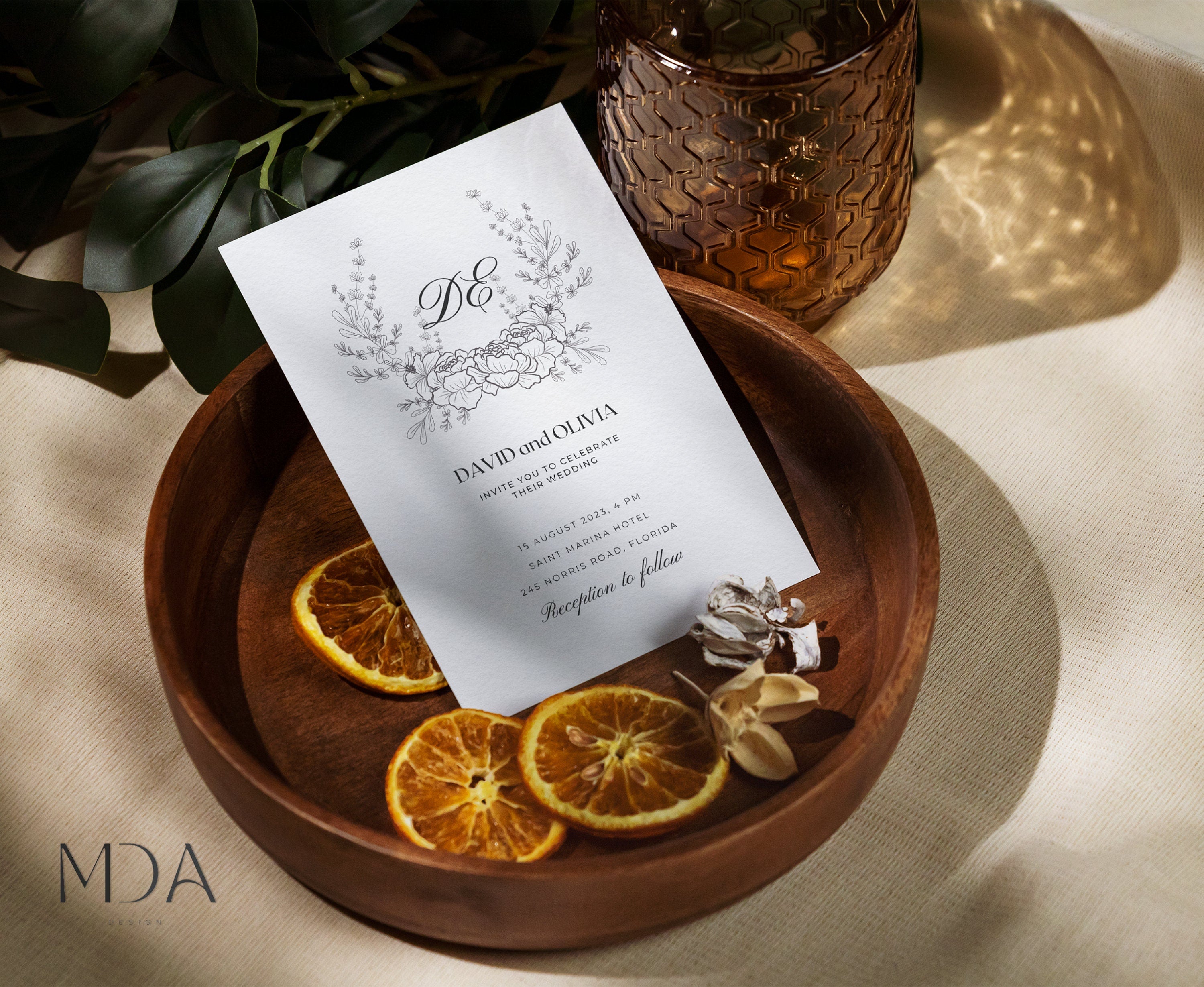 Blooming Ever After - Printable Wedding Invitation