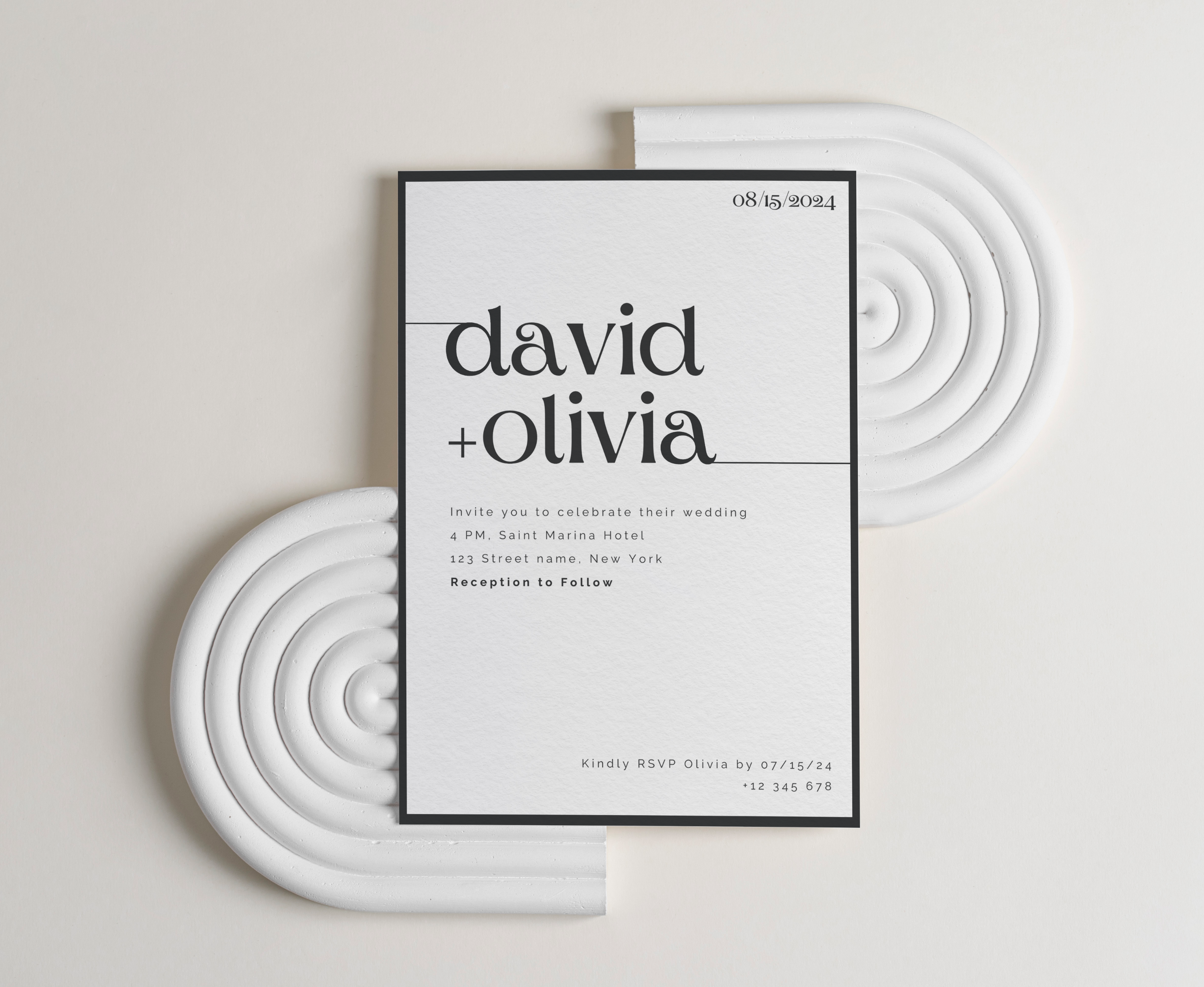 Retro Minimalist - Wedding Invitation Template
