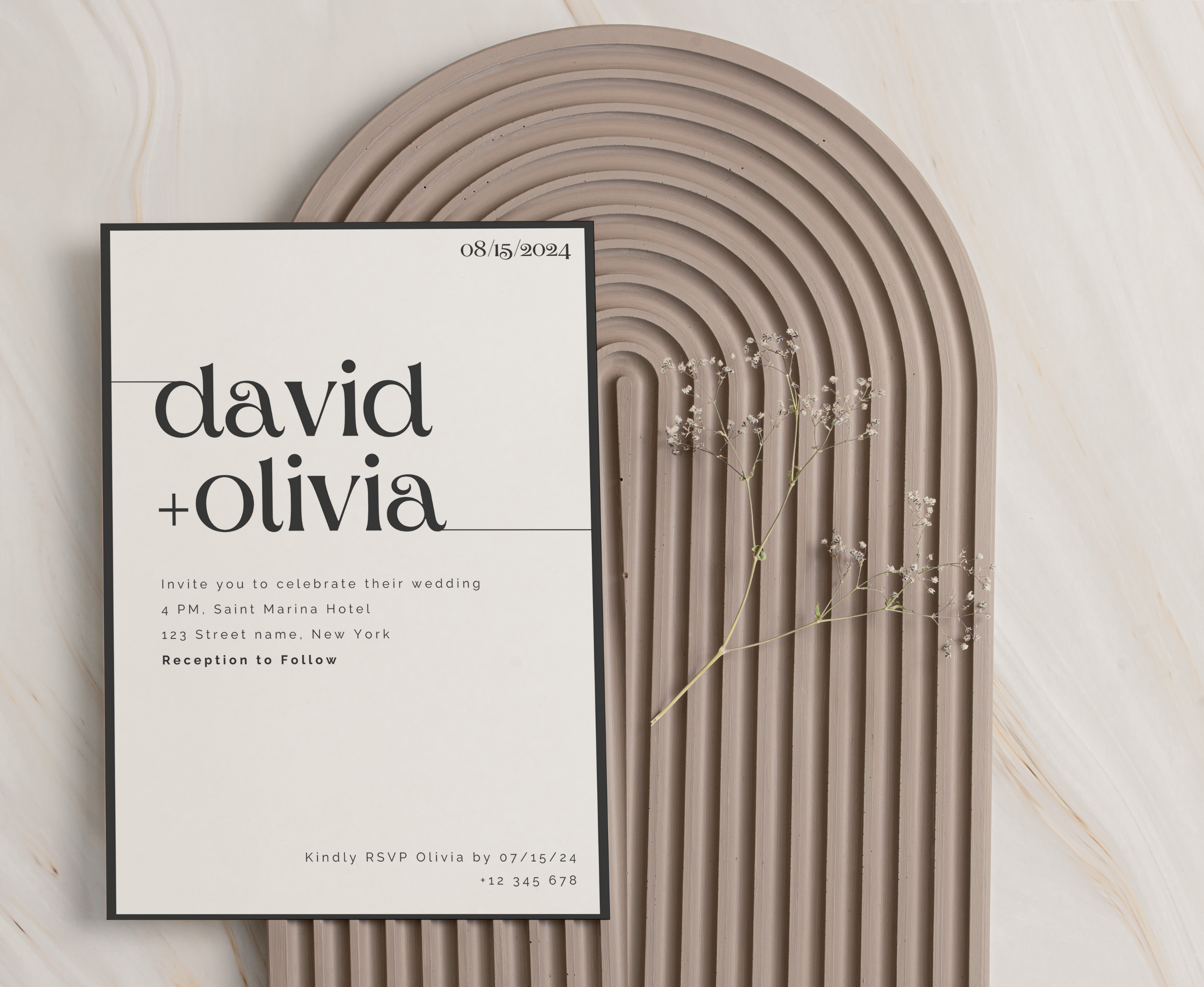 Retro Minimalist - Wedding Invitation Template