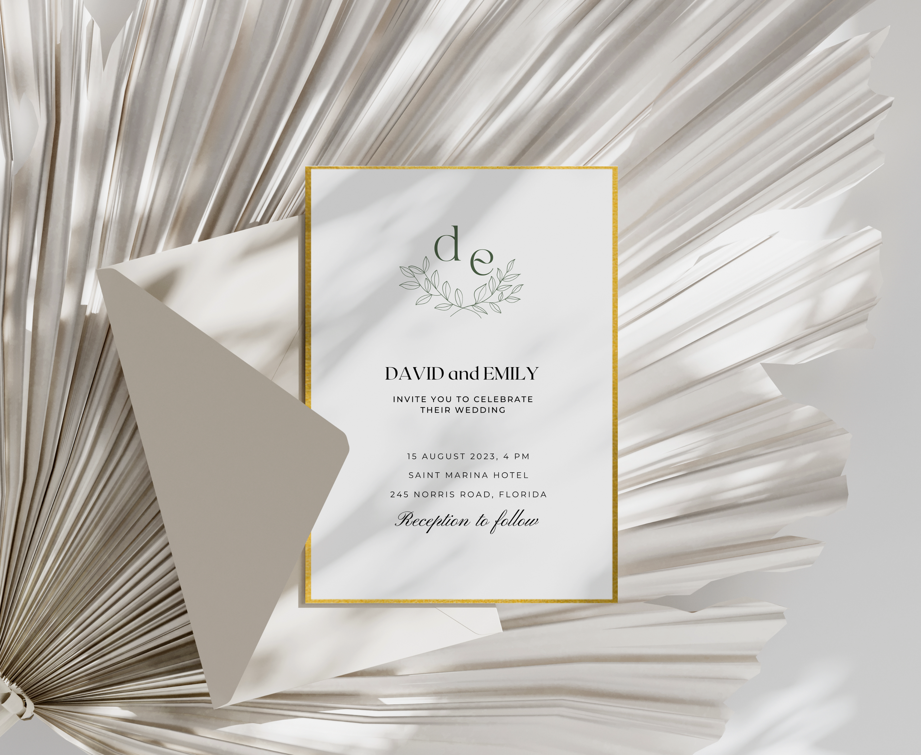 Timeless Gold - Wedding Invitation Template
