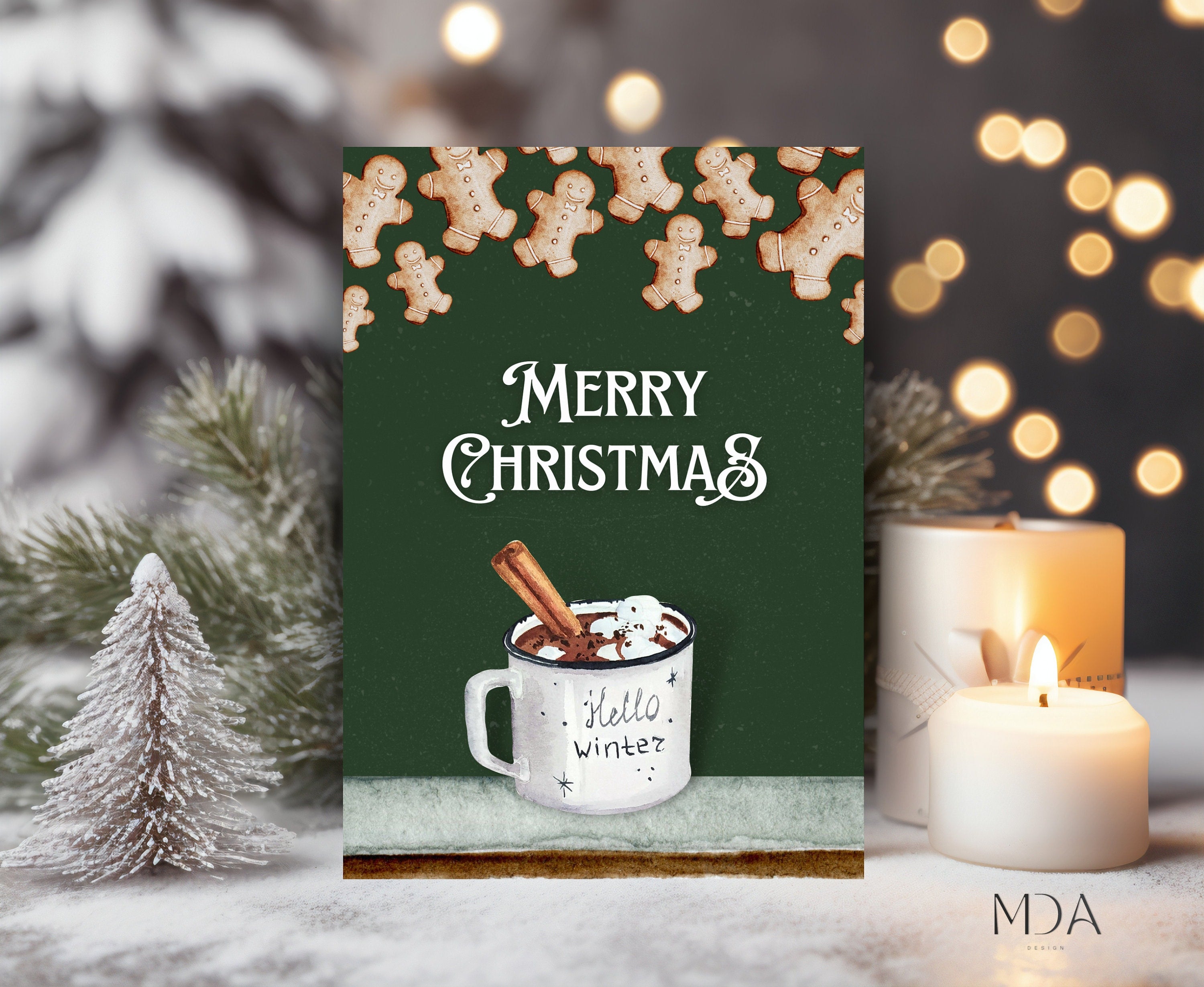 Cookies and Chocolate - Printable Christmas Card