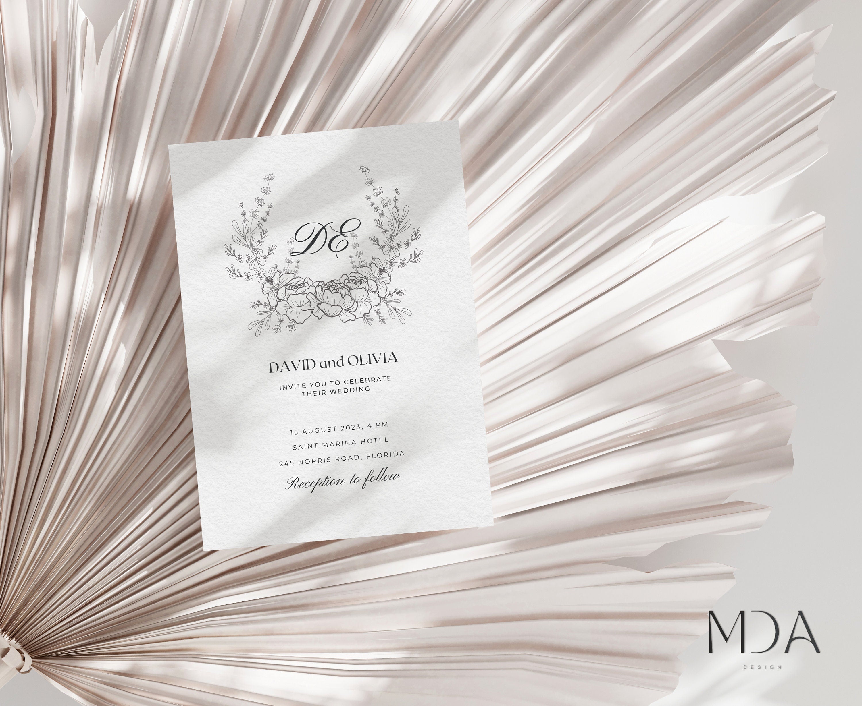 Blooming Ever After - Printable Wedding Invitation