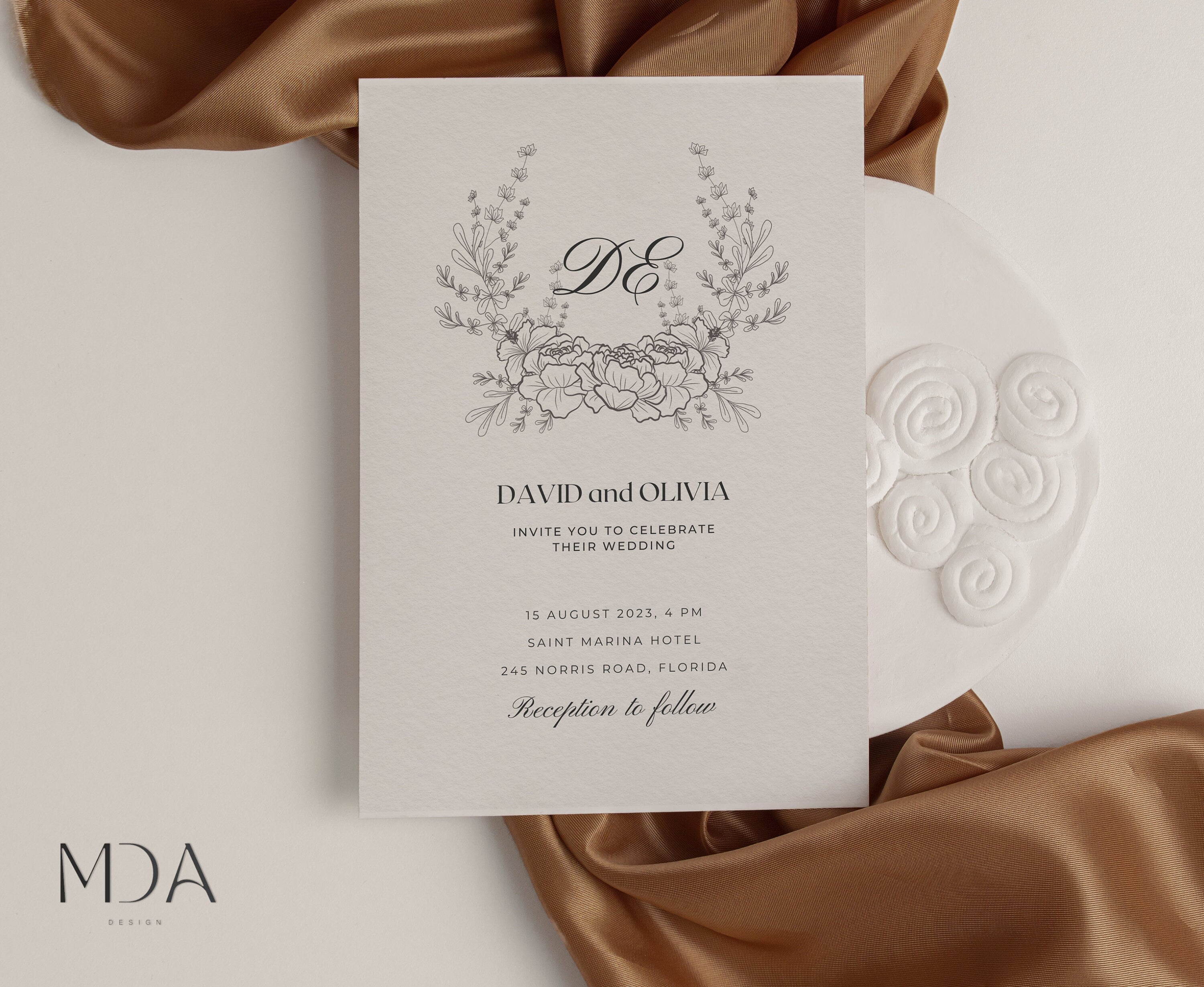 Blooming Ever After - Printable Wedding Invitation