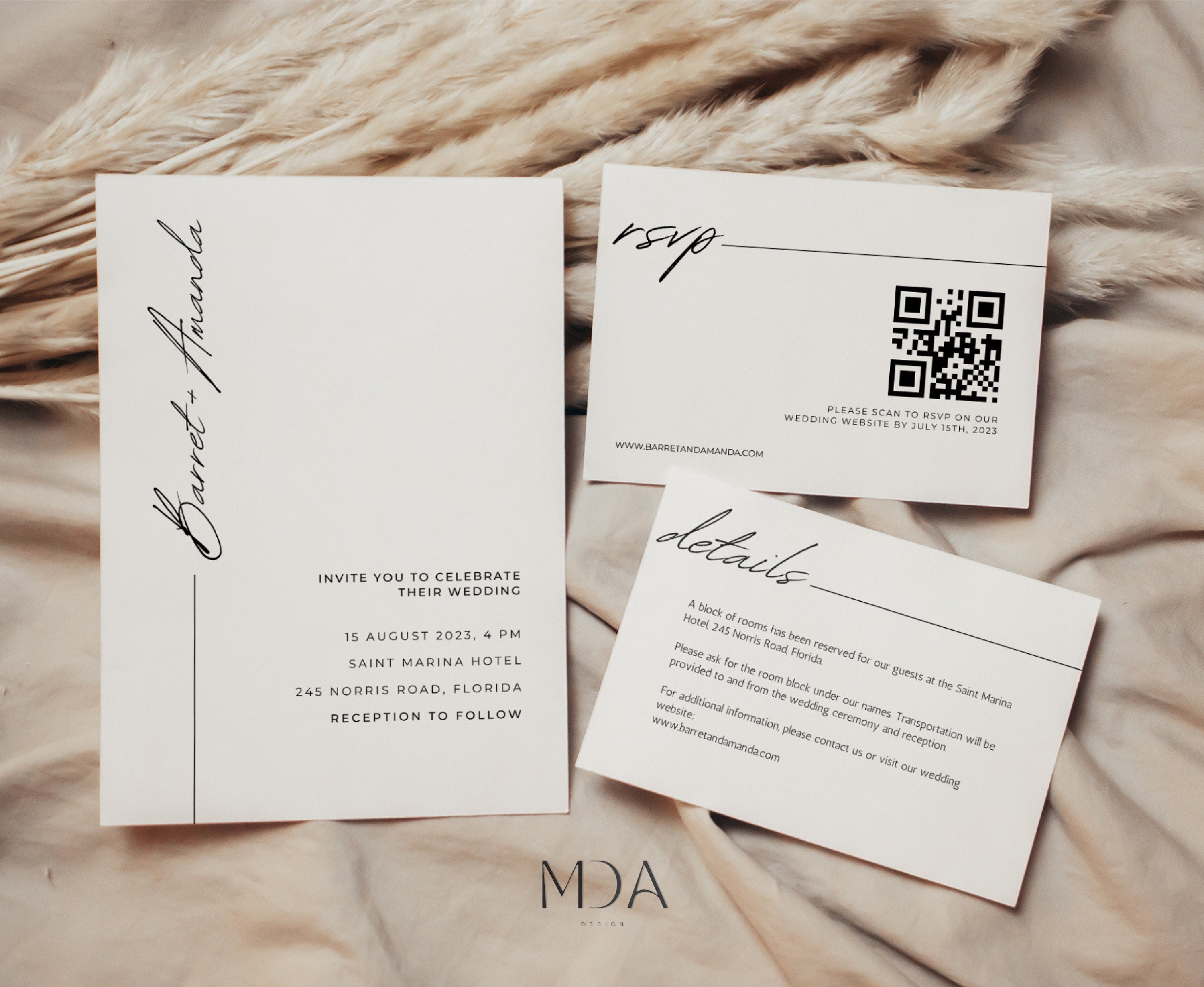 Quiet Love - Wedding Invitation Template