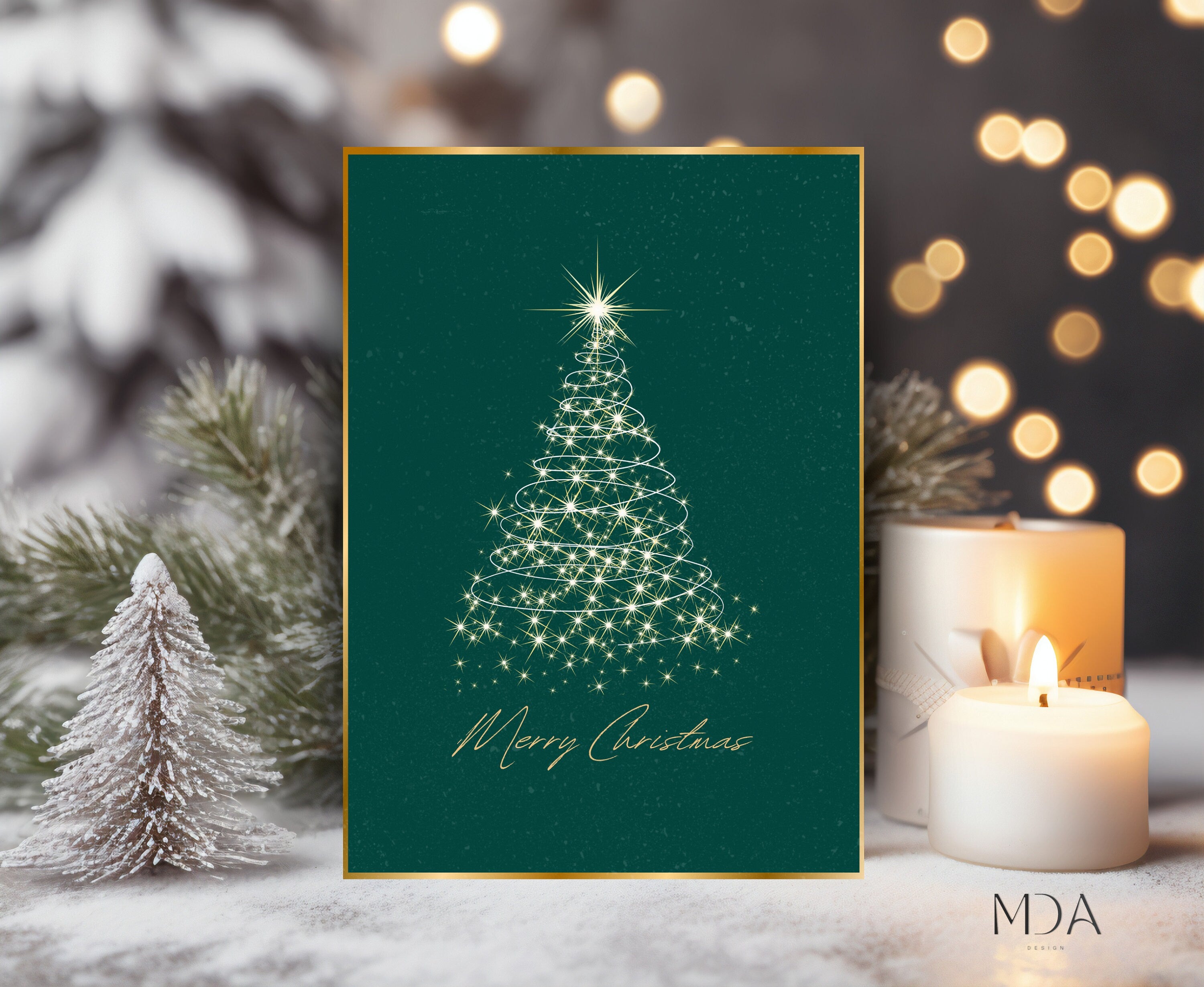 Elegant Christmas Tree - Christmas Card