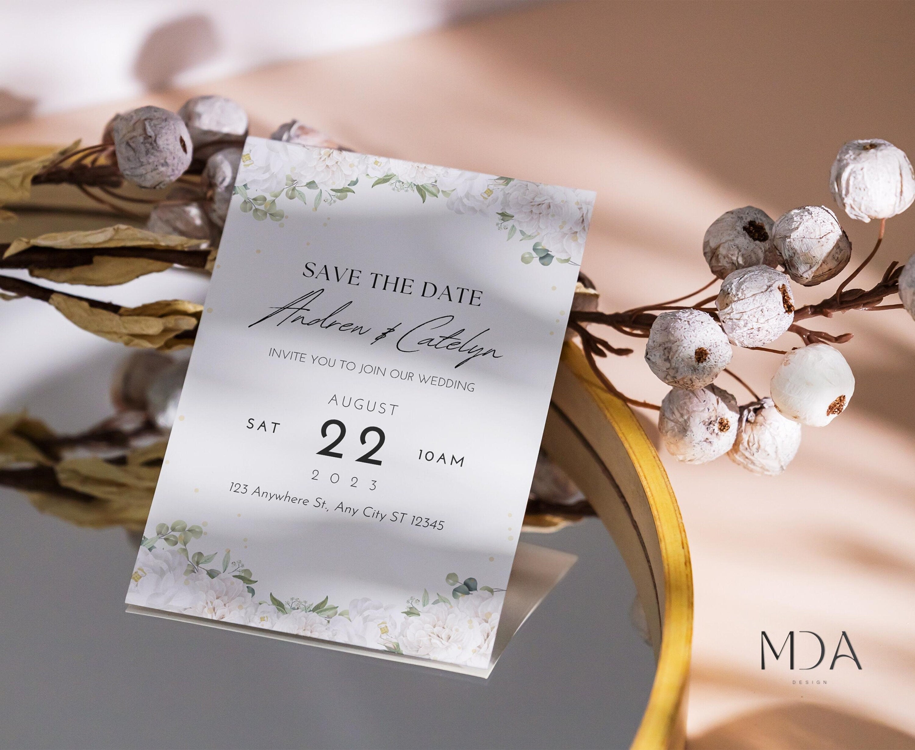 Floral Dreams Wedding Invitation Template