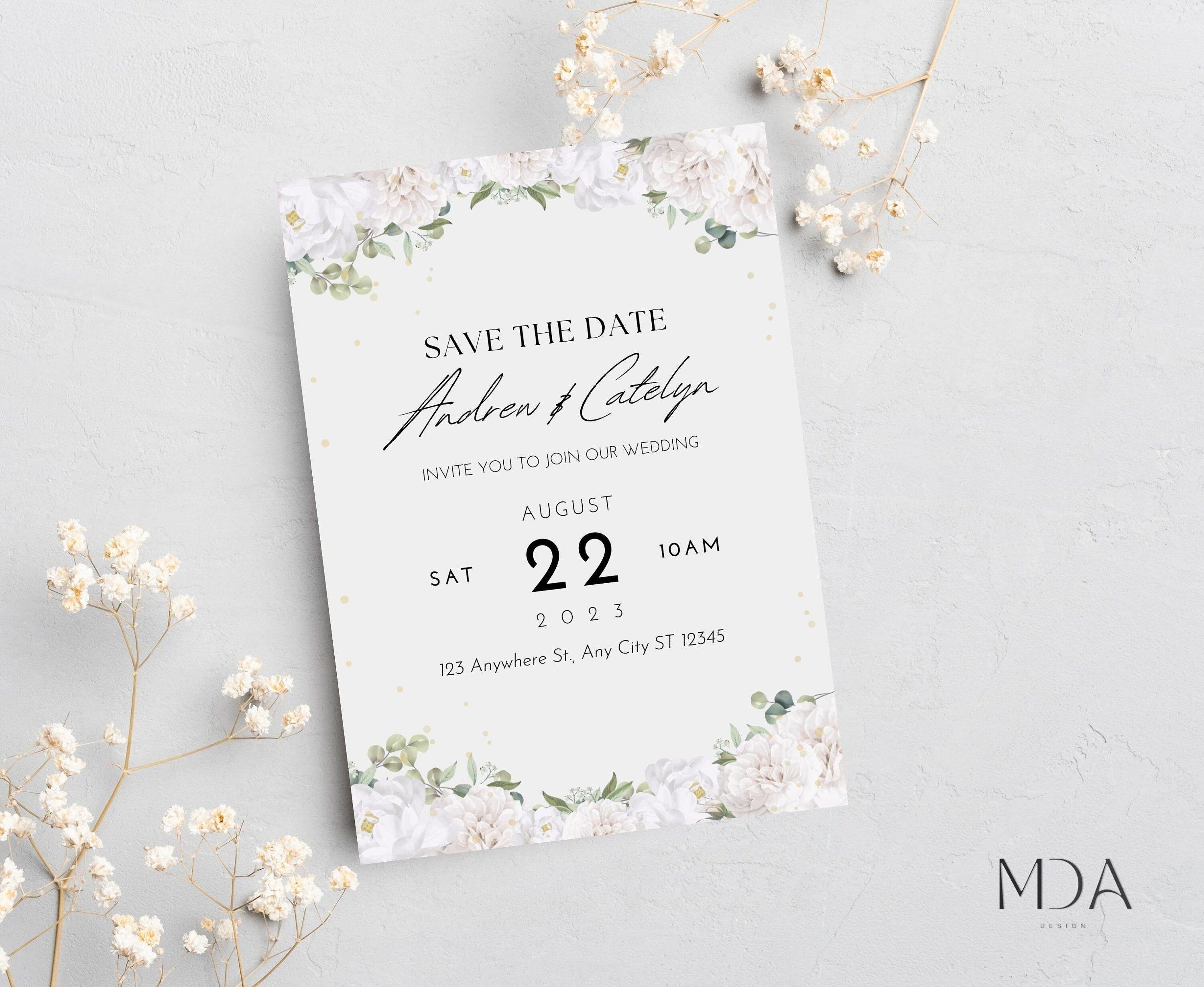 Floral Dreams Wedding Invitation Template