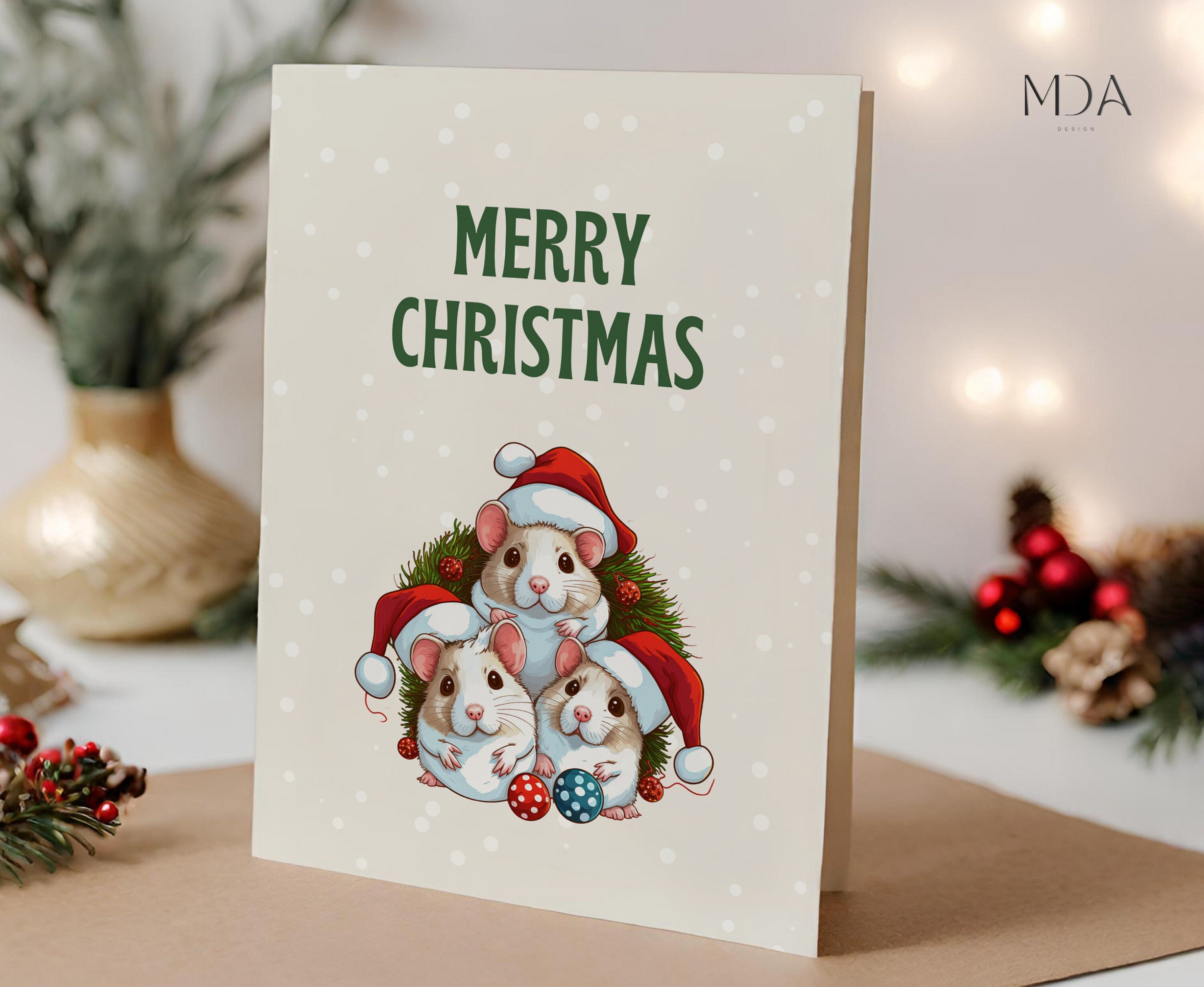 Bundle of 3 Christmas Printable Greeting Cards