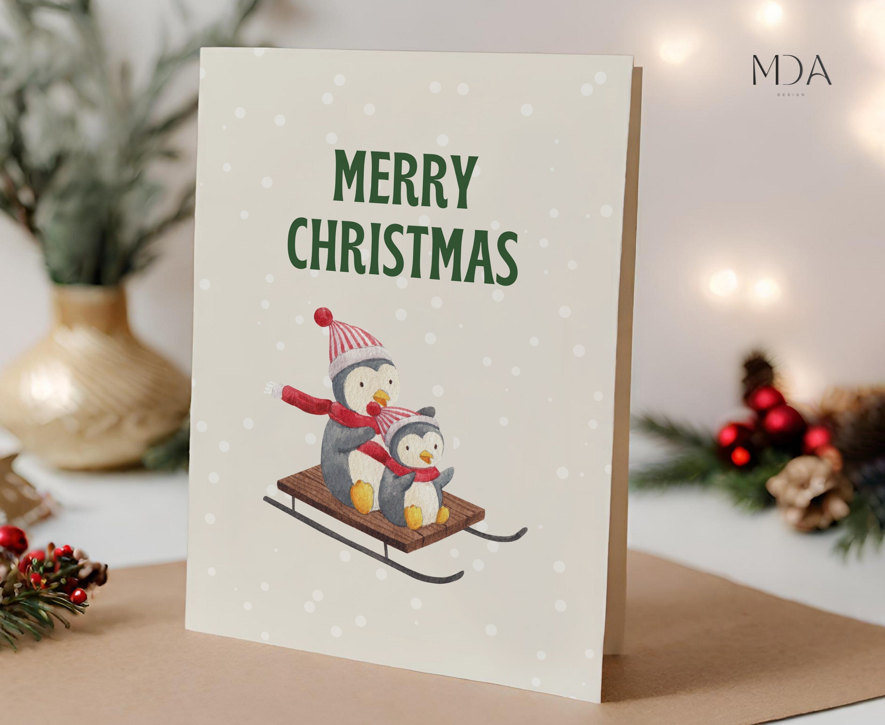 Bundle of 3 Christmas Printable Greeting Cards