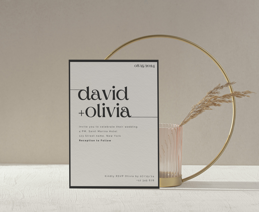 Retro Minimalist - Wedding Invitation Template