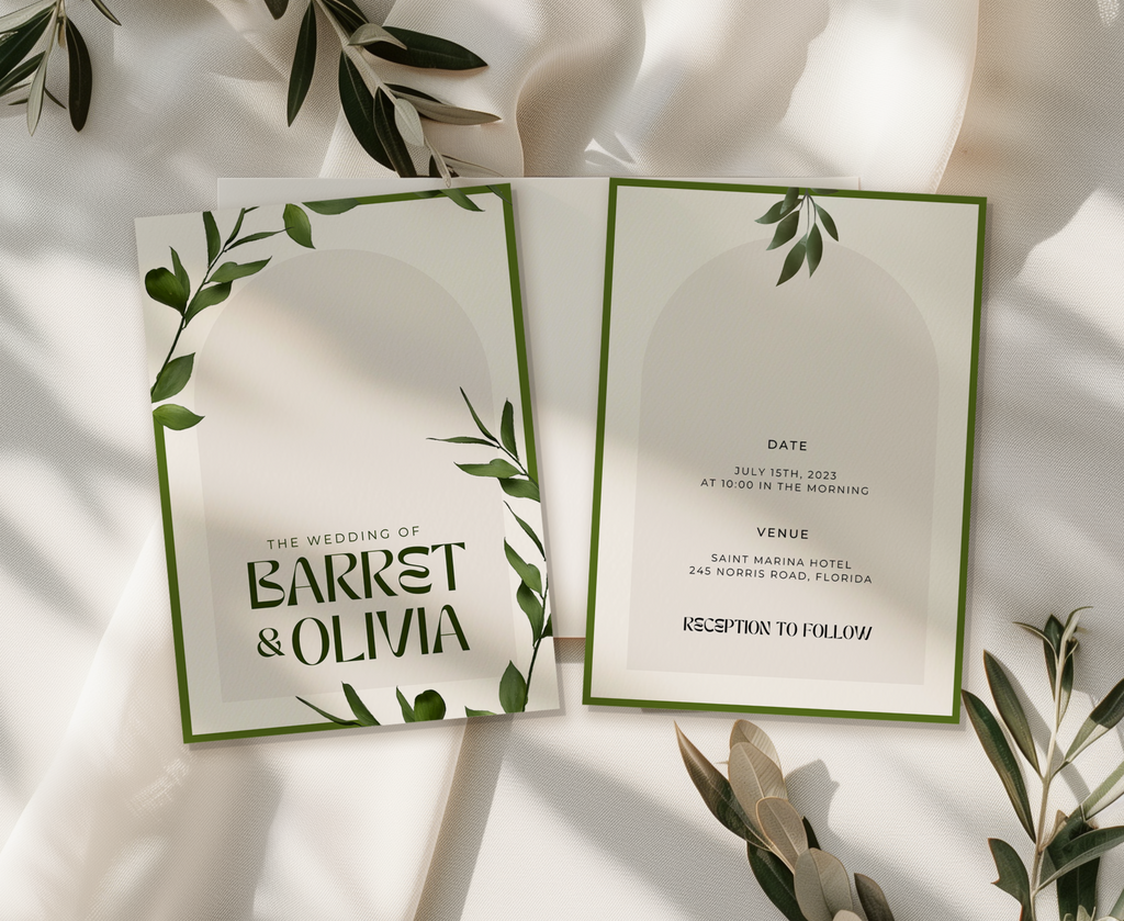 Evergreen Love - Wedding Invitation Template