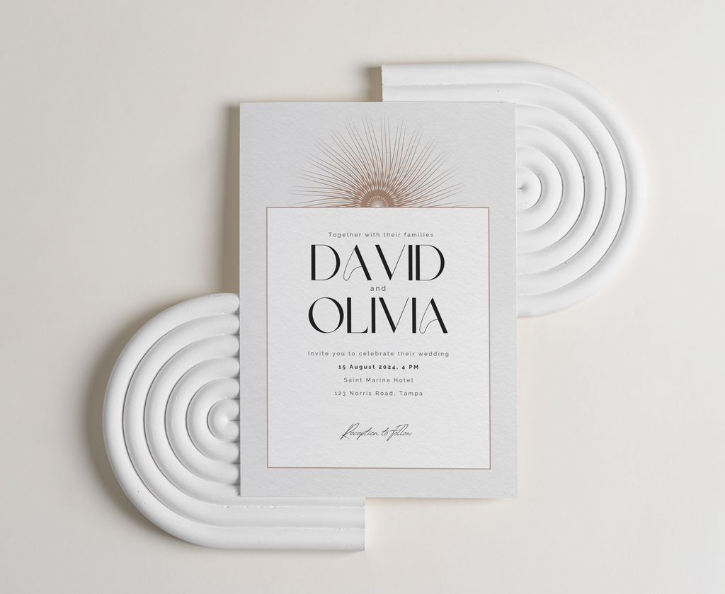 Bohemian Sun - Wedding Invitation Template