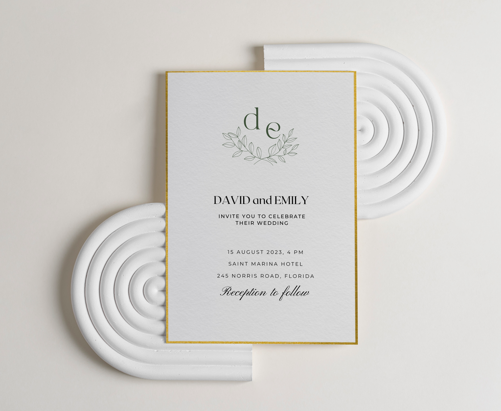 Timeless Gold - Wedding Invitation Template