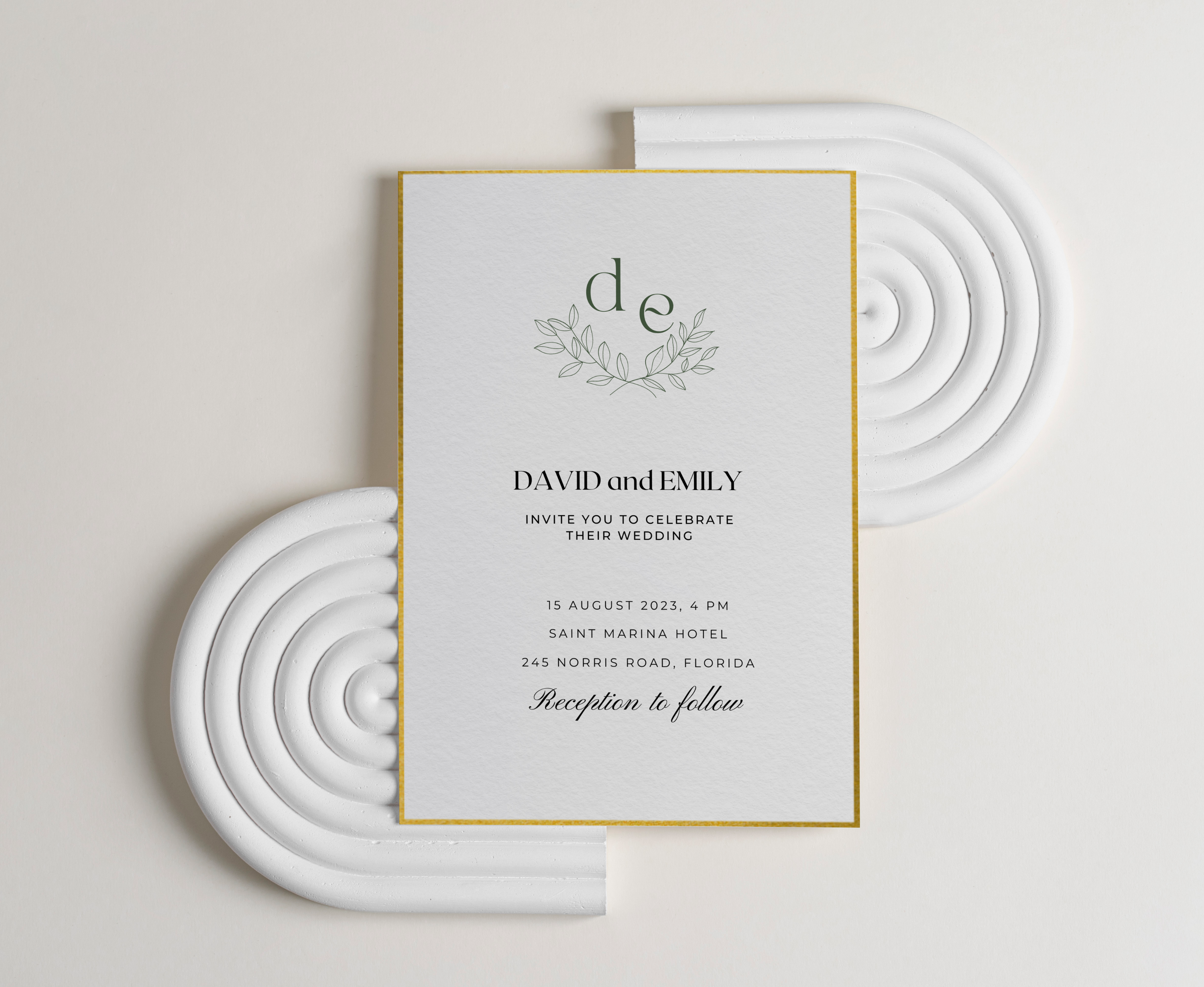 Timeless Gold - Wedding Invitation Template
