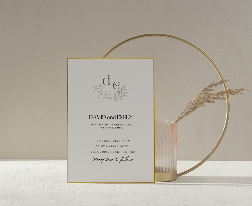 Timeless Gold - Wedding Invitation Template