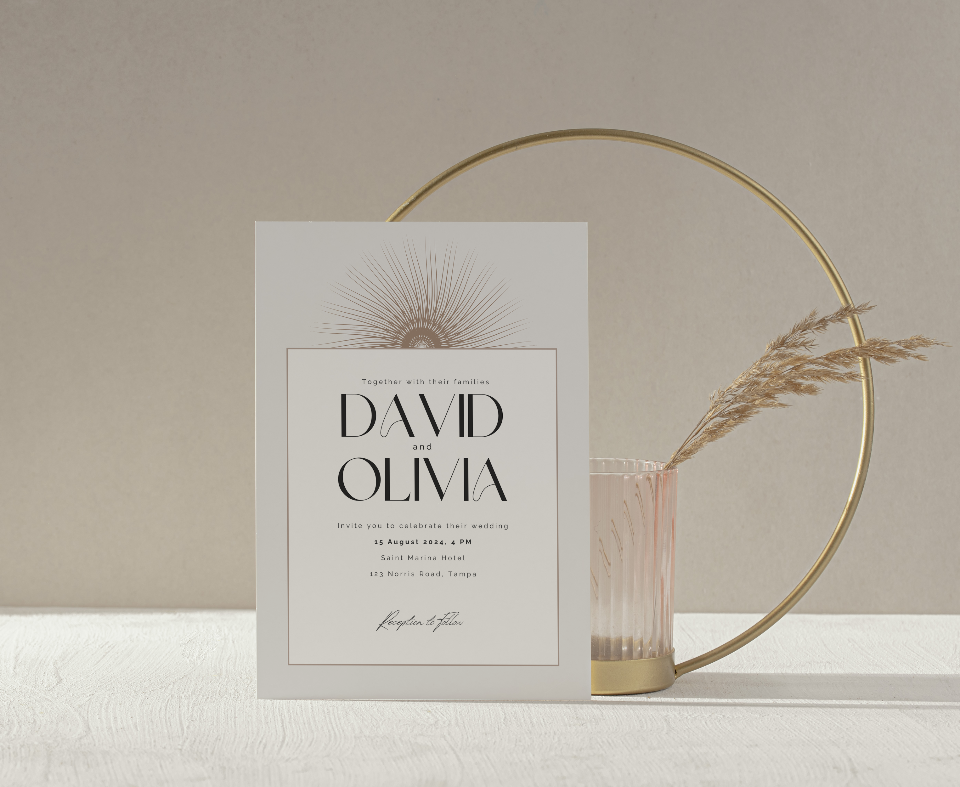 Bohemian Sun - Wedding Invitation Template