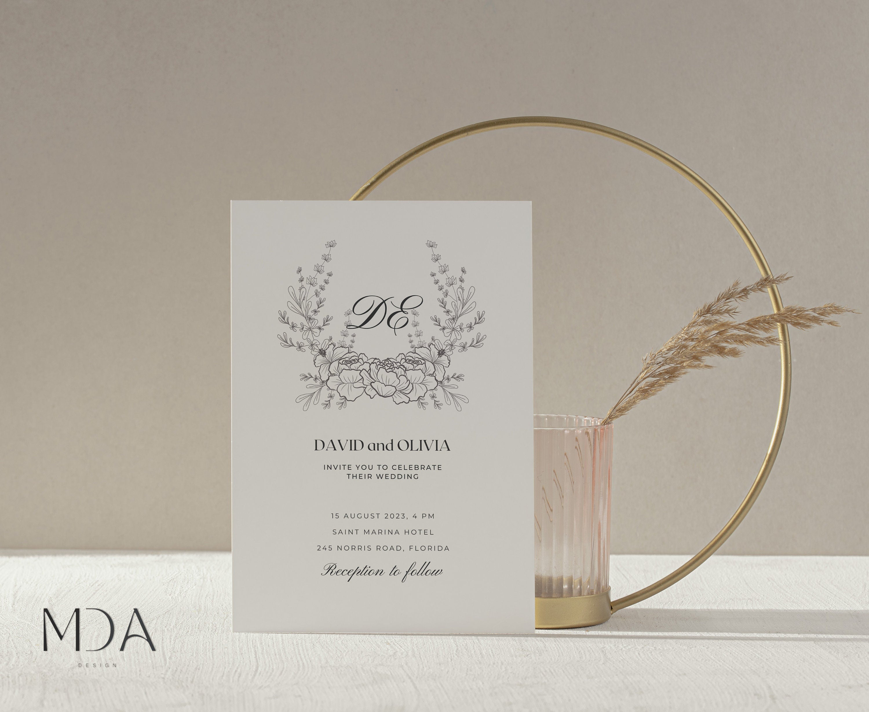 Blooming Ever After - Printable Wedding Invitation