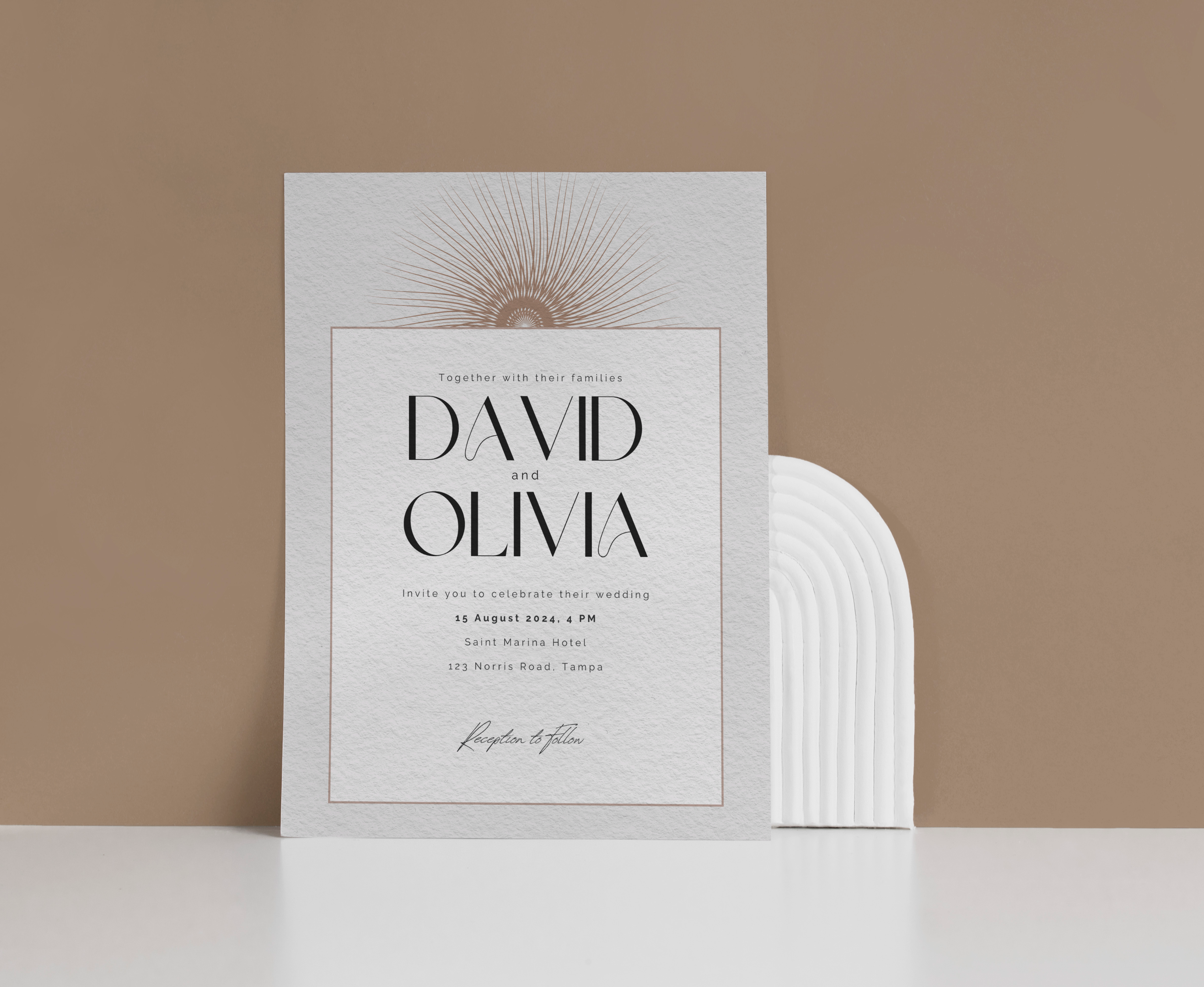 Bohemian Sun - Wedding Invitation Template