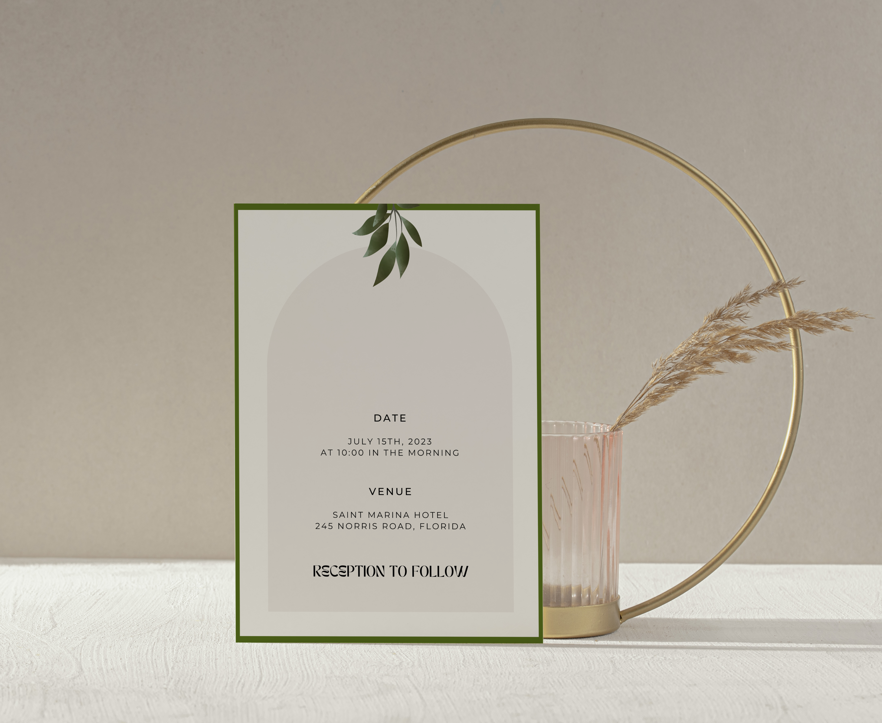 Evergreen Love - Wedding Invitation Template