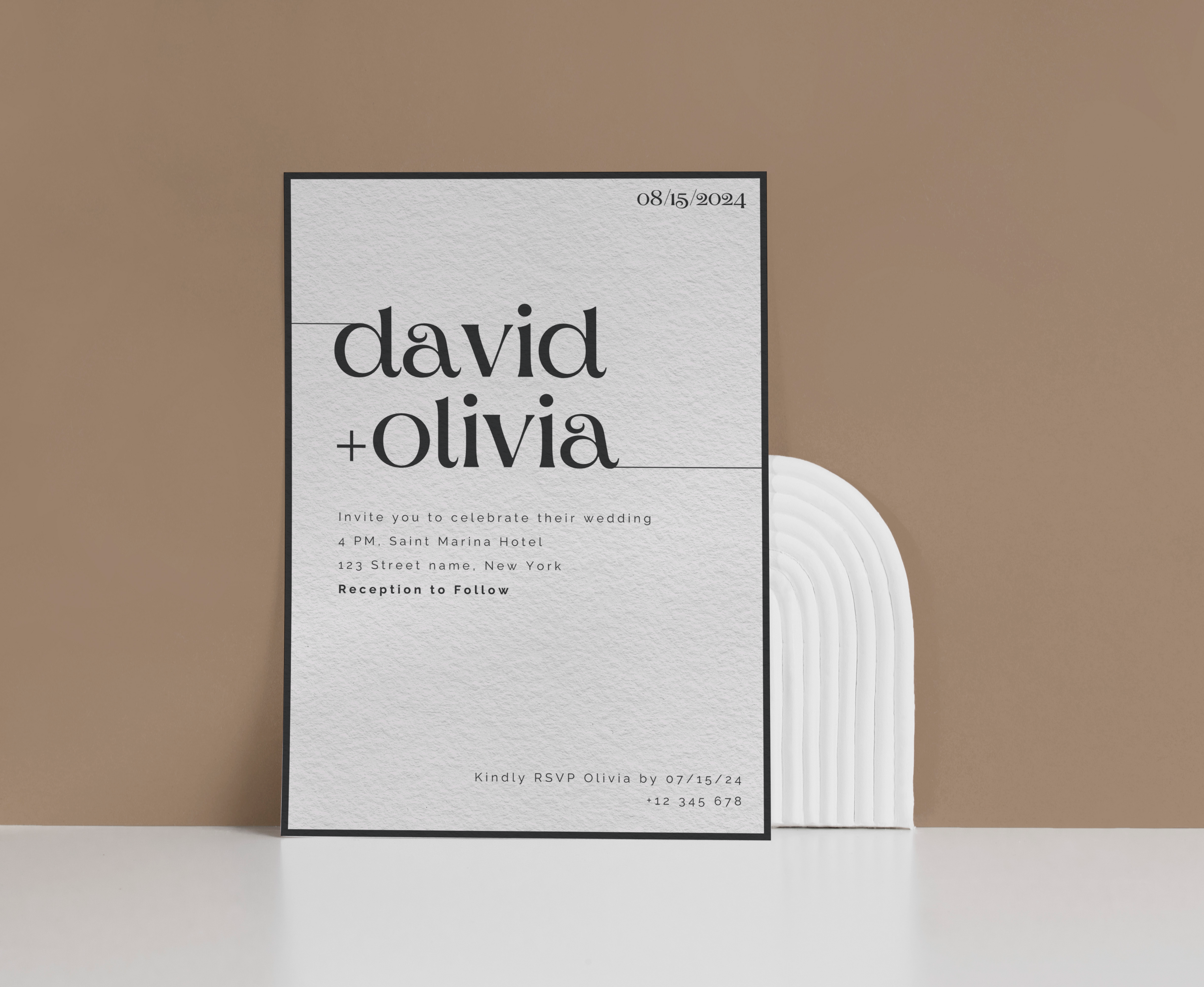 Retro Minimalist - Wedding Invitation Template