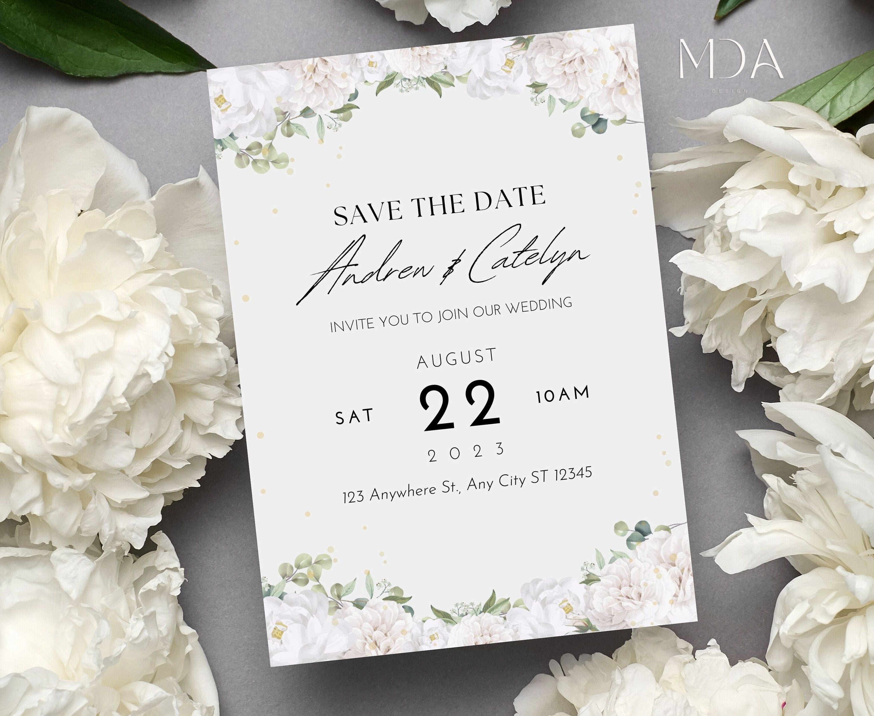 Floral Dreams Wedding Invitation Template