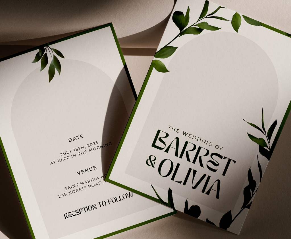 Evergreen Love - Wedding Invitation Template