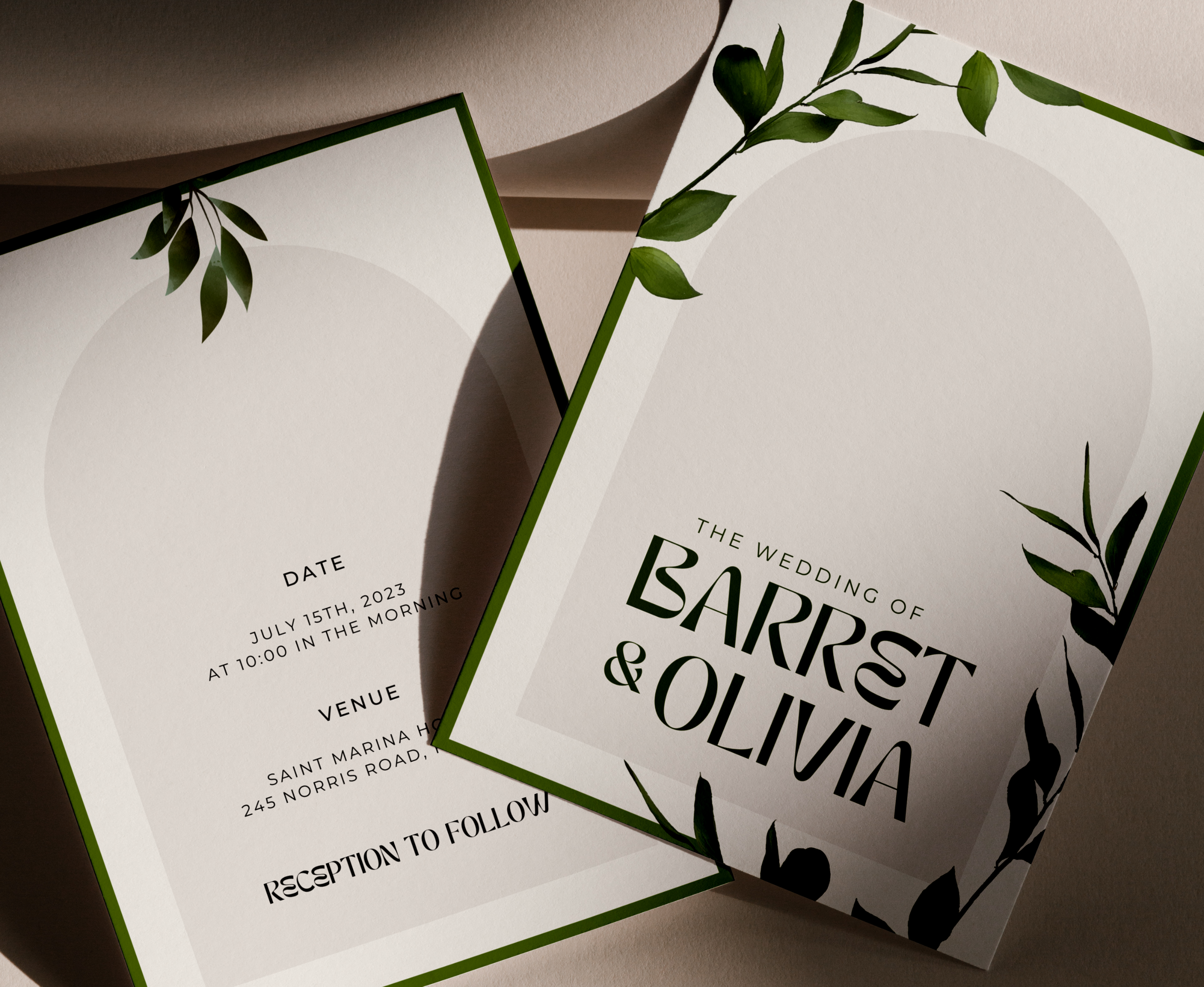 Evergreen Love - Wedding Invitation Template