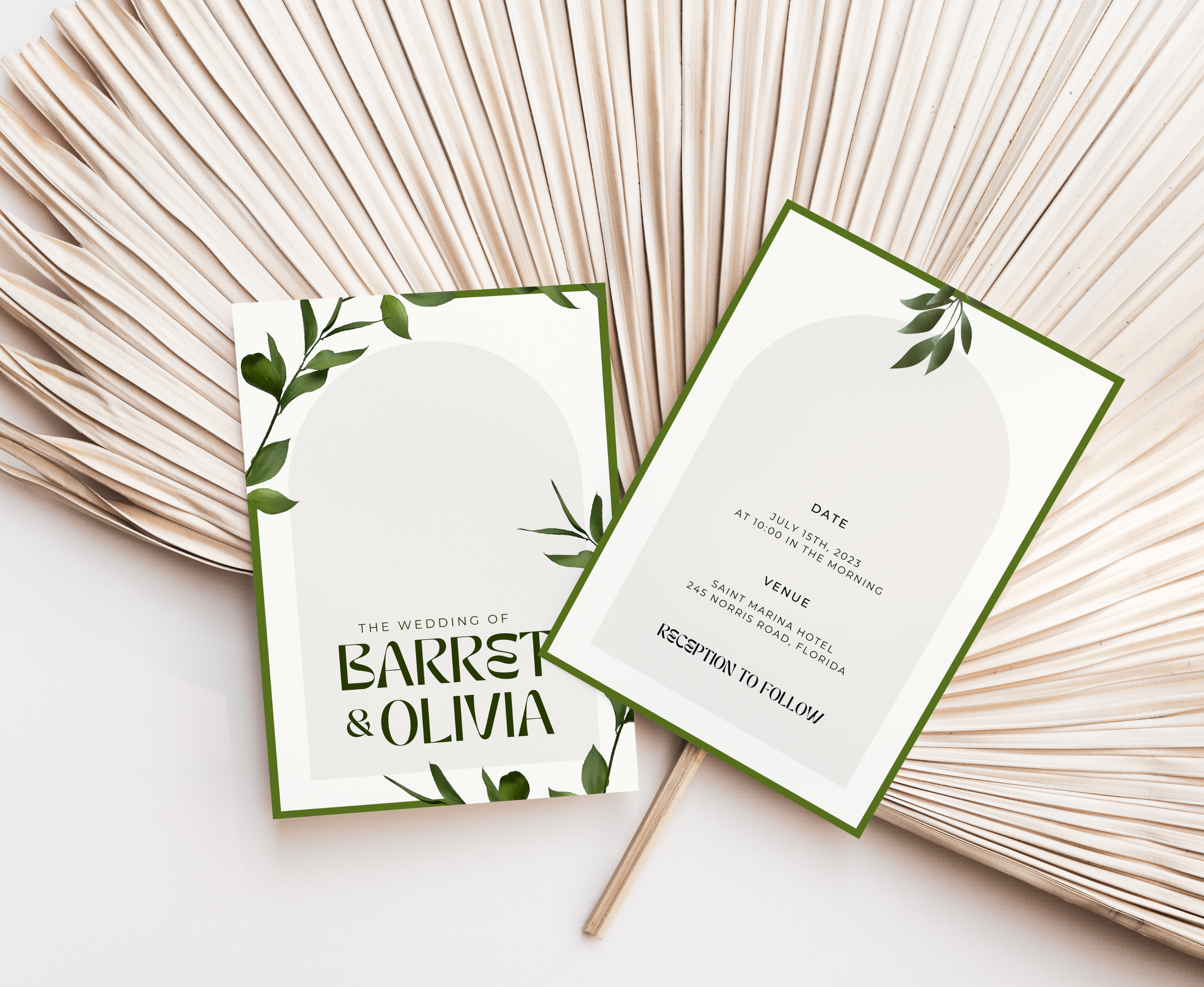 Evergreen Love - Wedding Invitation Template