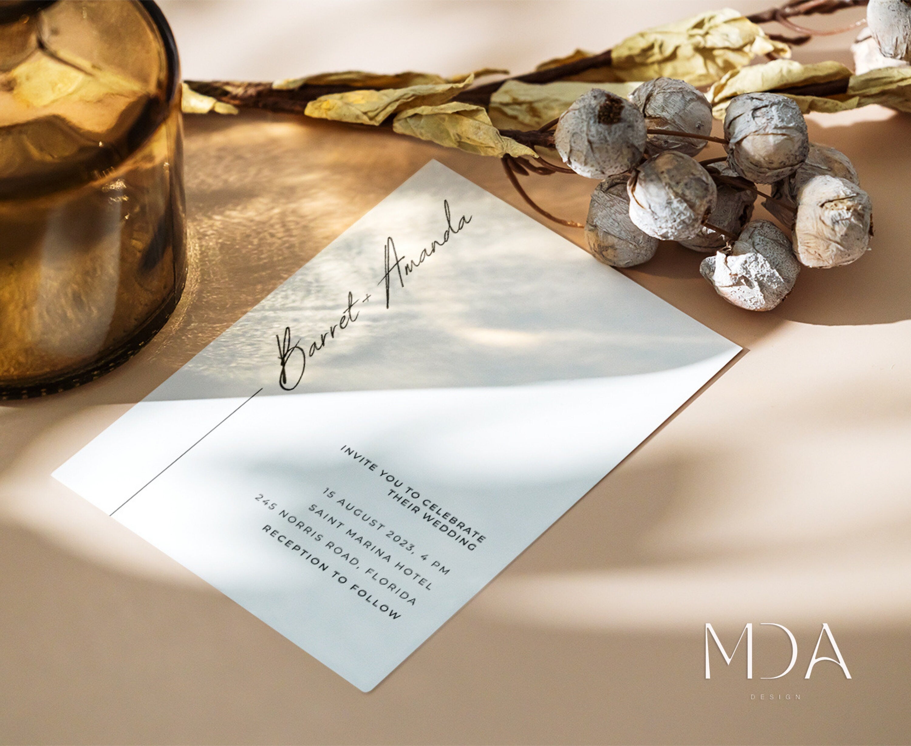 Quiet Love - Wedding Invitation Template