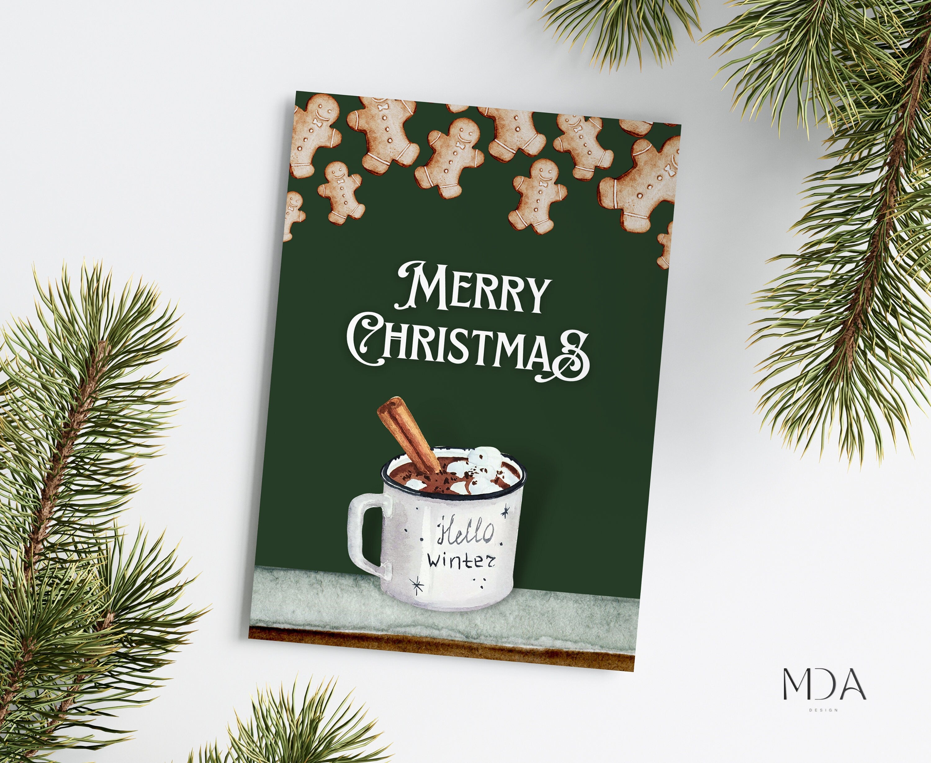 Cookies and Chocolate - Printable Christmas Card