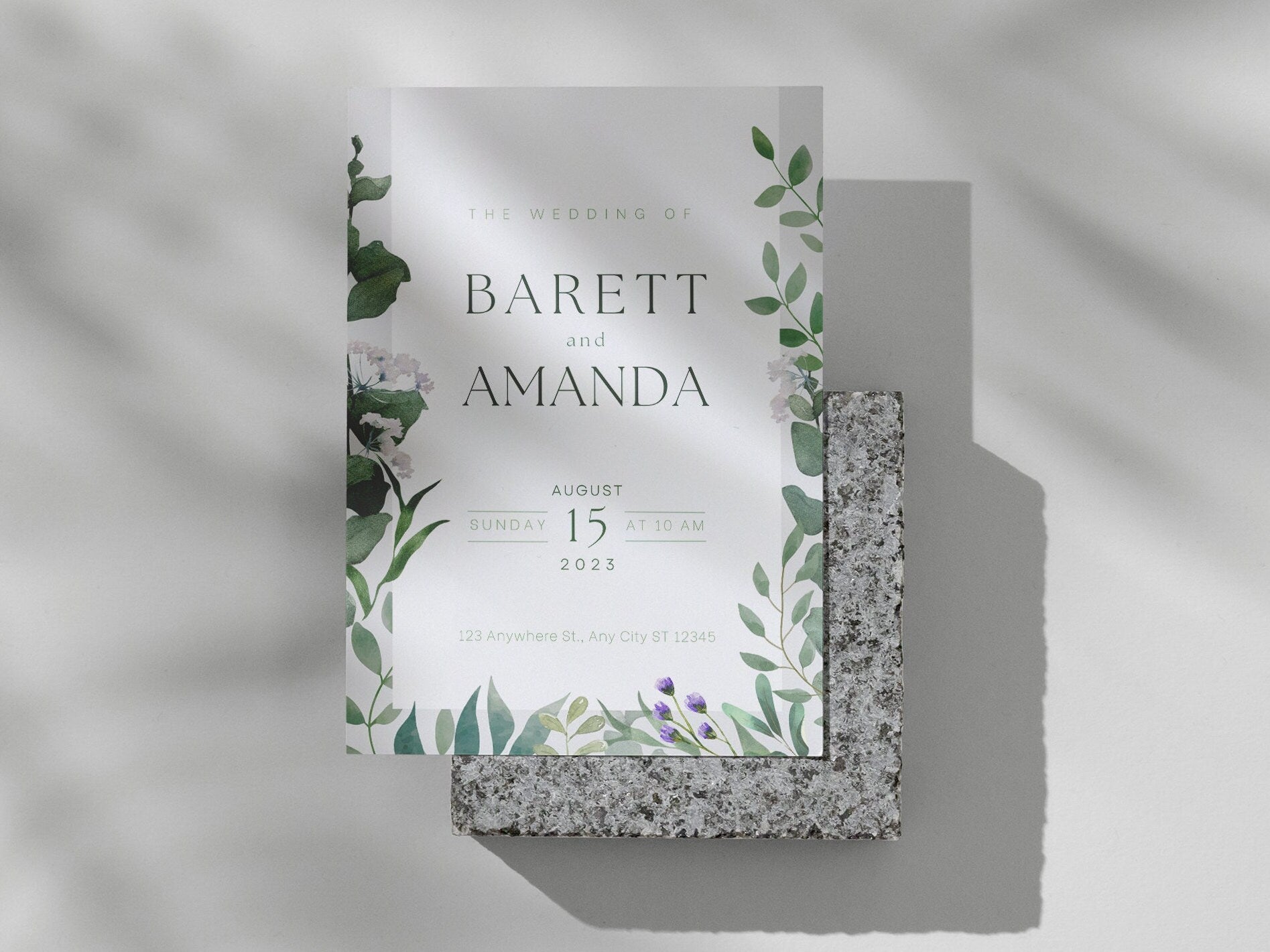 Modern Flora - Wedding Invitation Template