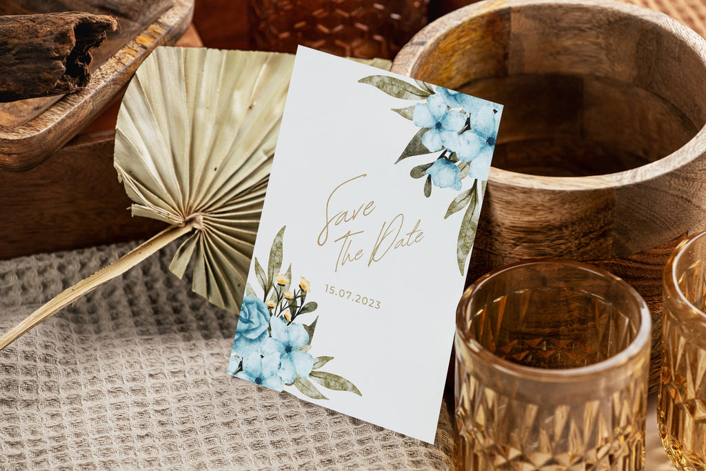 Bohemian Dream in Blue - Wedding Invitation Set