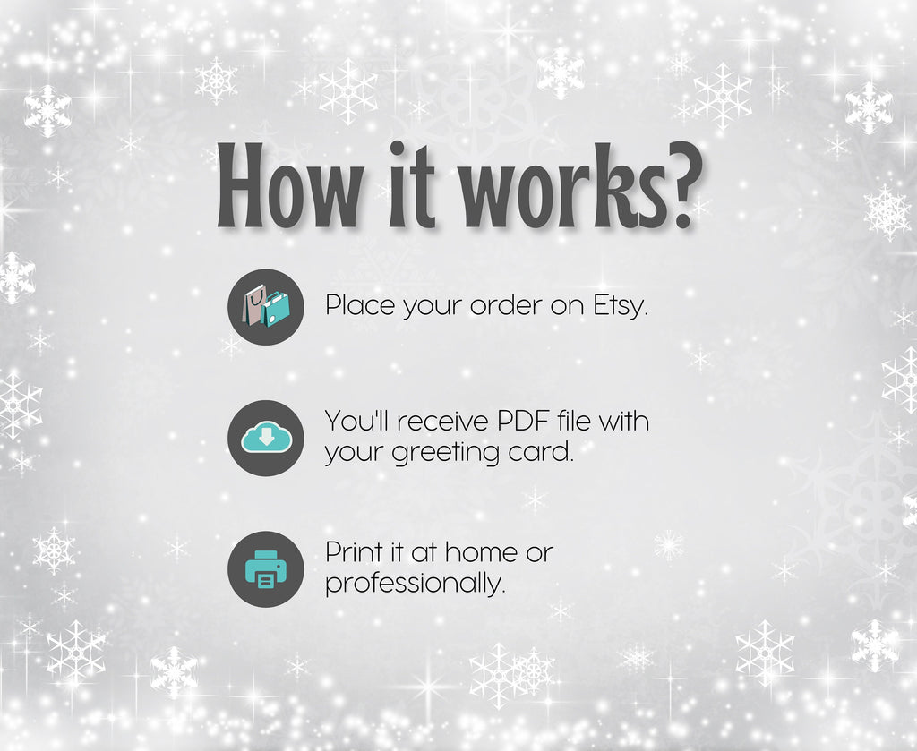 Merry Christmas - Printable Christmas Card